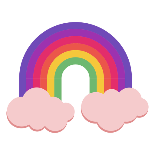 Pride rainbow semi flat PNG Design