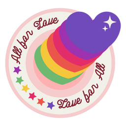 All for love quote flat PNG Design