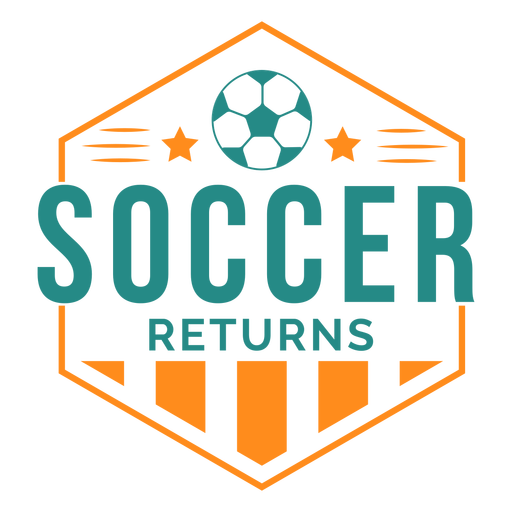 Soccer returns emblem flat badge