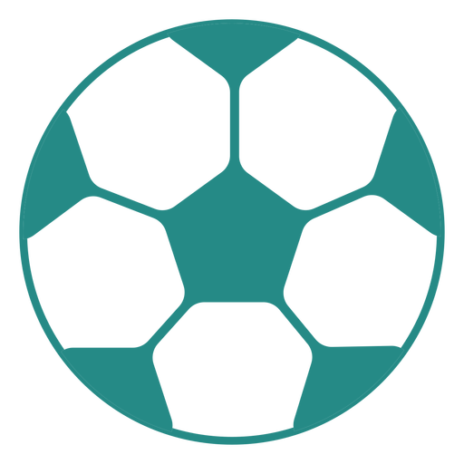 Simple soccer ball filled stroke PNG Design