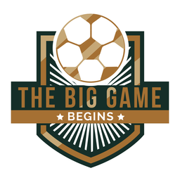 Soccer game emblem badge semi flat PNG Design Transparent PNG
