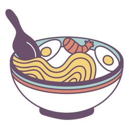 Ramen japanese food noodles bowl PNG Design