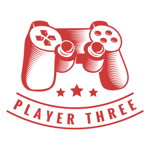 Emblema do joystick do jogador de jogos