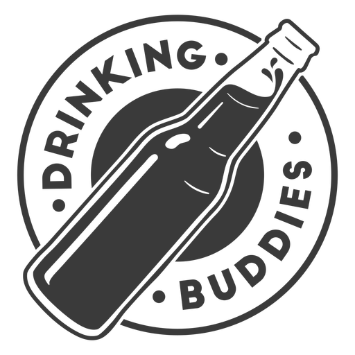 Beer bottle drink badge PNG Design