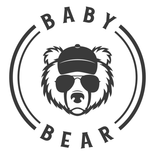 Baby bear filled stroke PNG Design