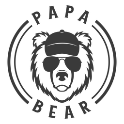Papa bear filled stroke PNG Design Transparent PNG