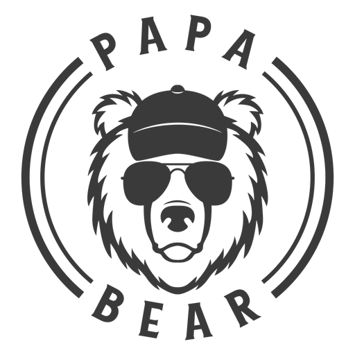 Papa bear filled stroke PNG Design