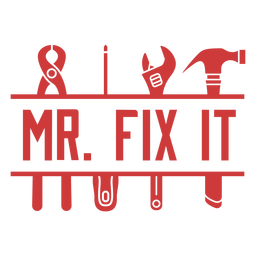 Mr fix it cut out PNG Design