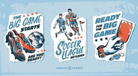 Soccer football badges sport set