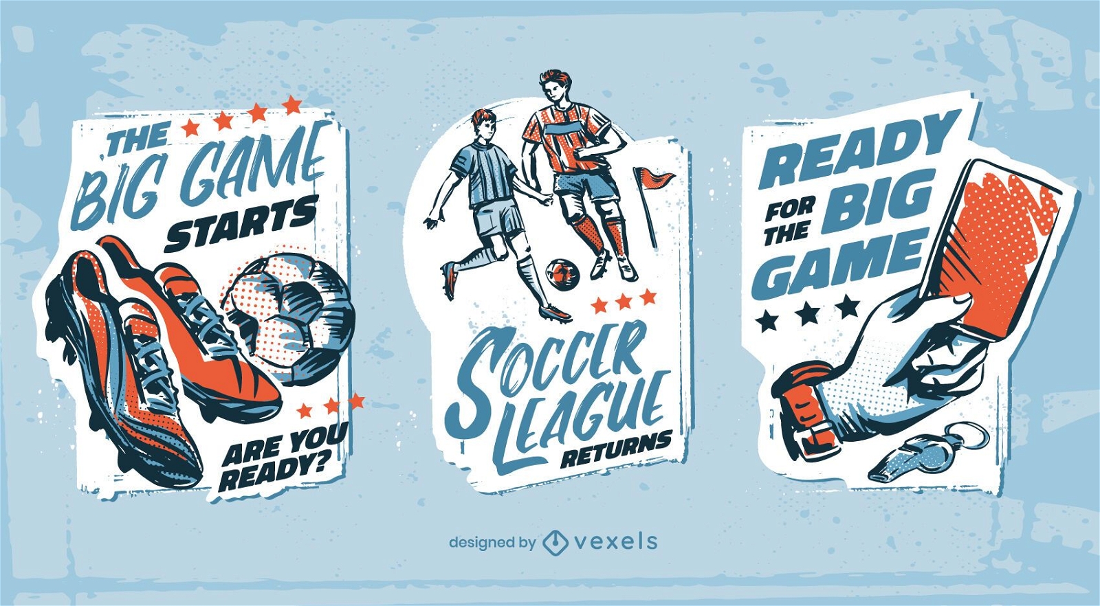 Soccer football badges sport set