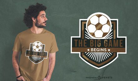 Design de t-shirt do emblema do esporte para jogo de futebol