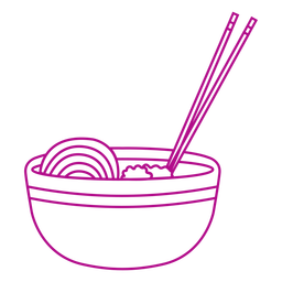 Noodles asian food and chopsticks PNG Design Transparent PNG