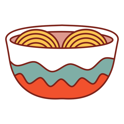 Bowl of ramen noodles food PNG Design