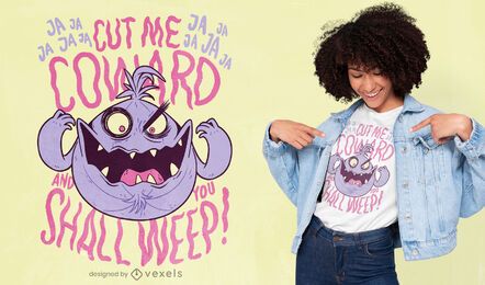 Evil onion quote cartoon t-shirt design
