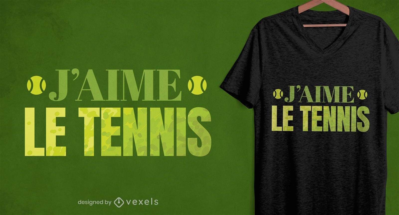 Tennis lover french quote t-shirt design