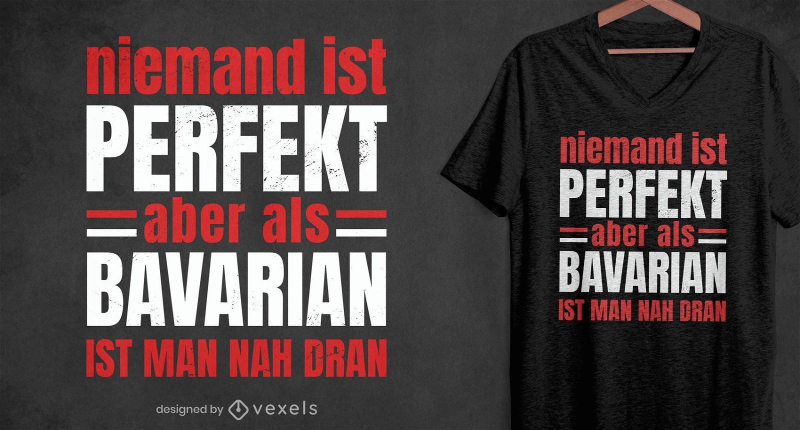 Bayerisches deutsches Zitat-T-Shirt Design