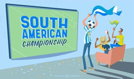 Control deslizante del campeonato de fútbol sudamericano