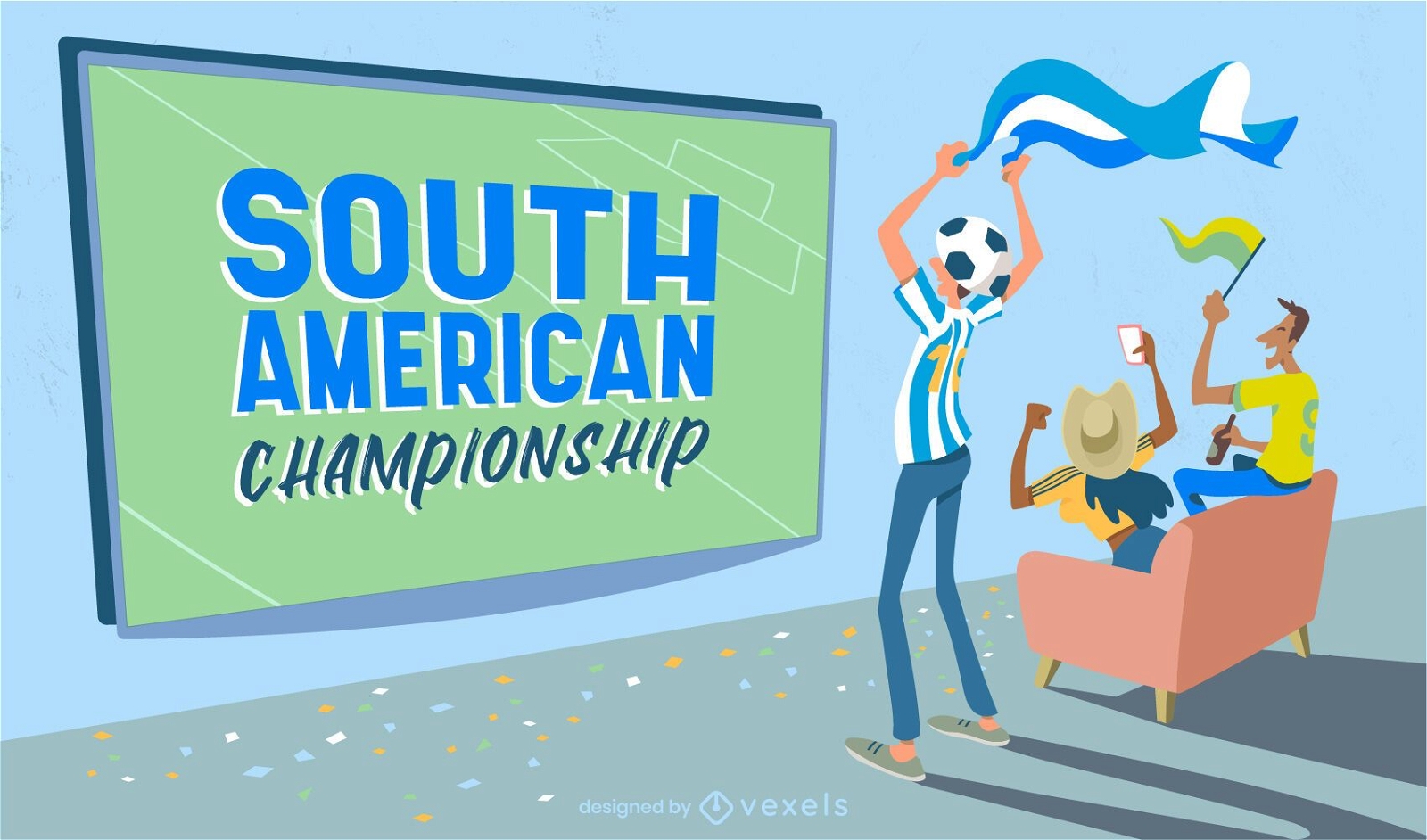 Control deslizante del campeonato de f?tbol sudamericano