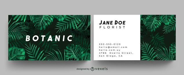 Botanical jungle business card design