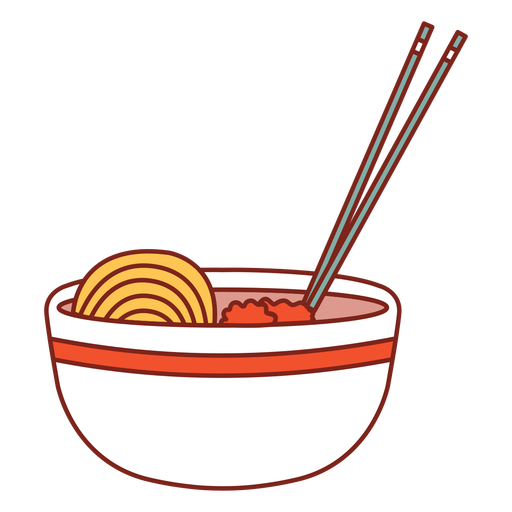 Asian food noodles soup PNG Design