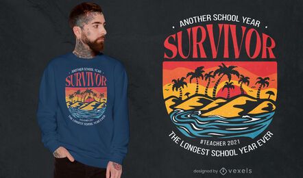 Inselschuljahr zitieren T-Shirt Design