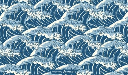 Ocean wave nature pattern design