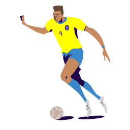 Soccer player sport character PNG Design