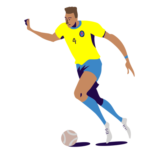 Soccer player sport character PNG Design