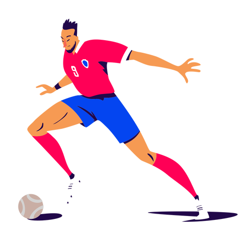 Football player sport character PNG Design