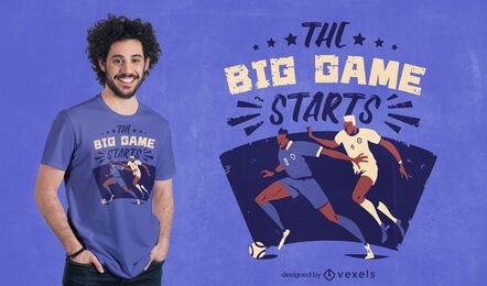 Fußballspieler Sportspiel T-Shirt Design