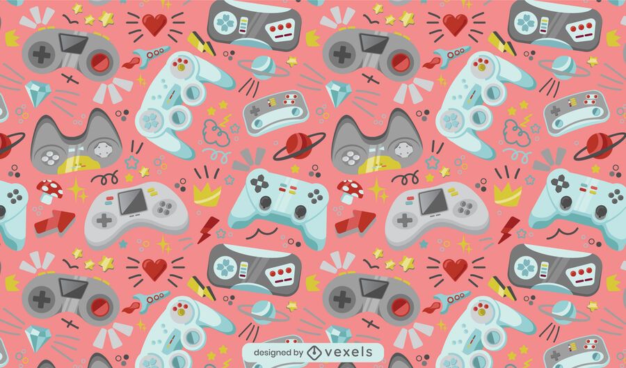 Joystick video game console pattern design Joystick video game console pattern design