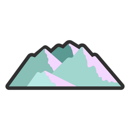 Mountains color stroke PNG Design