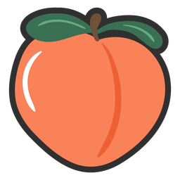 Pretty peach color stroke PNG Design