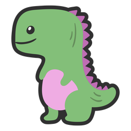 Cute happy dinosaur  Transparent PNG