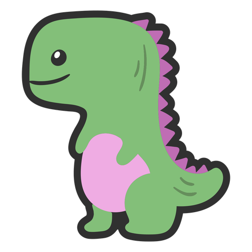 Cute happy dinosaur  PNG Design