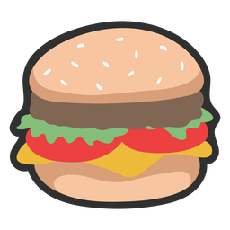 Burger color stroke
