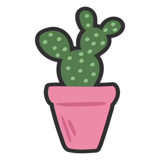 Design PNG E SVG De Ilustração De Planta De Cacto Gordo Para Camisetas