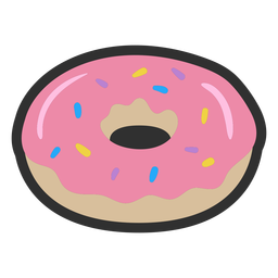 Sprinked donut color stroke