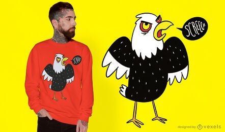 Eagle bird animal cartoon t-shirt design