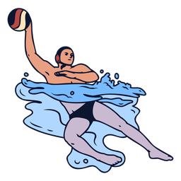 Waterpolo sport player swimming