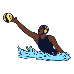 Girl waterpolo player jump PNG Design Transparent PNG