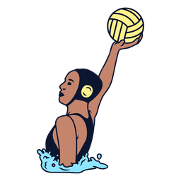 Girl waterpolo player pose Transparent PNG