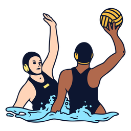 Water Sports Clipart-water polo players in pool clipart