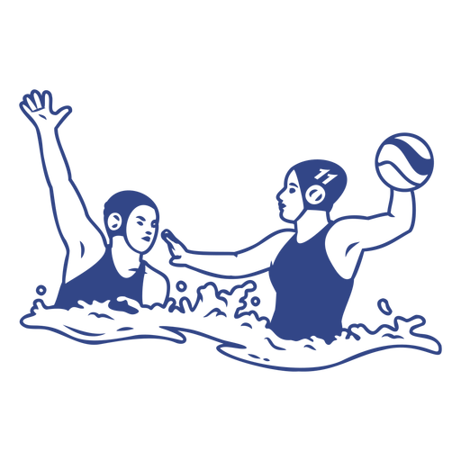 Waterpolo sport players game PNG Design