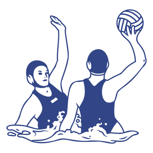 Women waterpolo sport players PNG Design