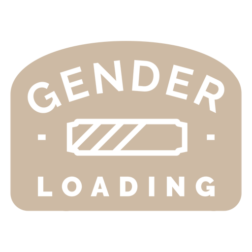 Gender loading cut out PNG Design