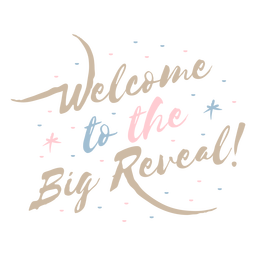 Welcome to the big reveal flat PNG Design Transparent PNG