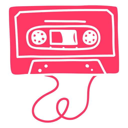 90's cassette cut out PNG Design