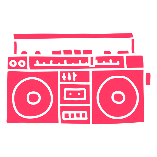 80's vintage radio cut out PNG Design