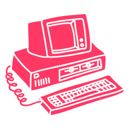 90's vintage computer cut out PNG Design